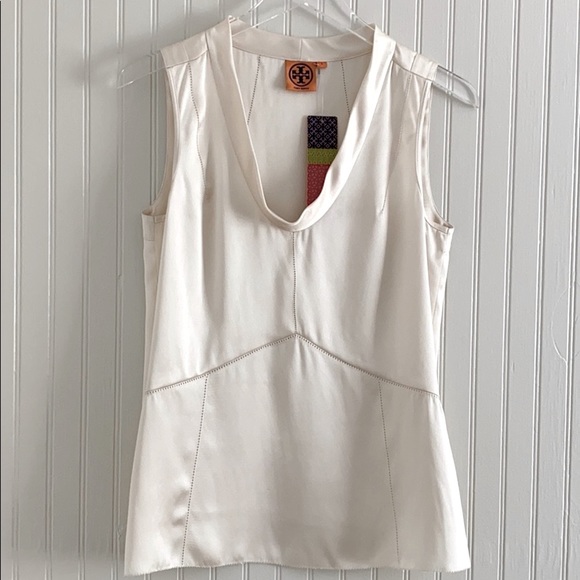 Tory Burch Silk Jasmine Shell Top NWT - Picture 2 of 8